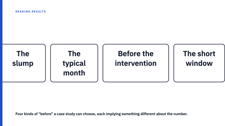 The 'Before' Picture in a Case Study Is Also a Choice