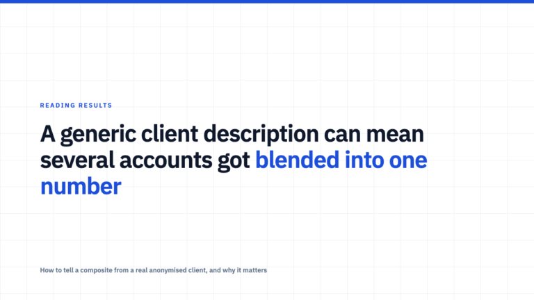 When a case study client is a composite, not a real one