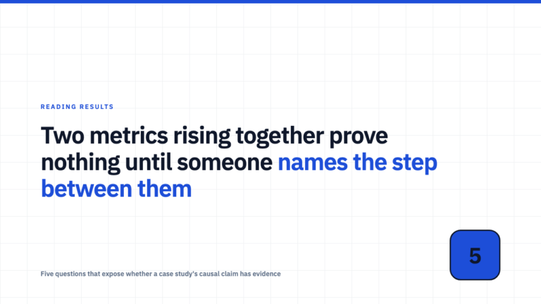 When Two Metrics Rise Together, Where Is the Missing Step?