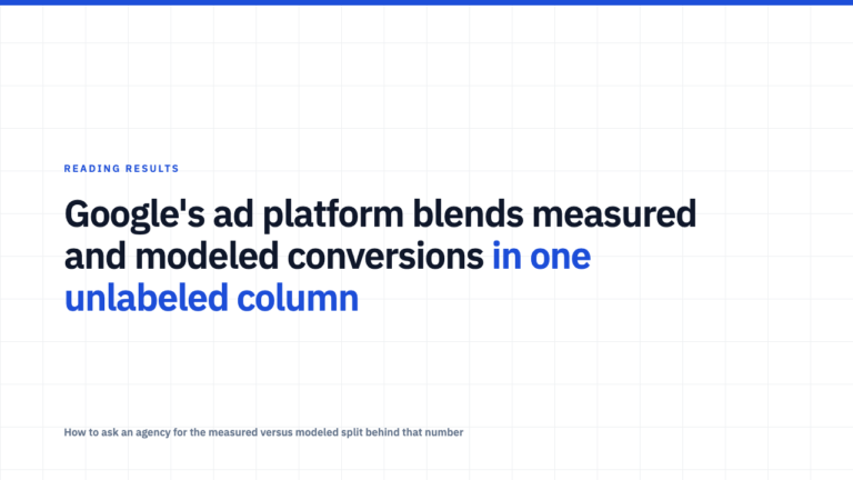Modeled conversions, reported as if they were measured
