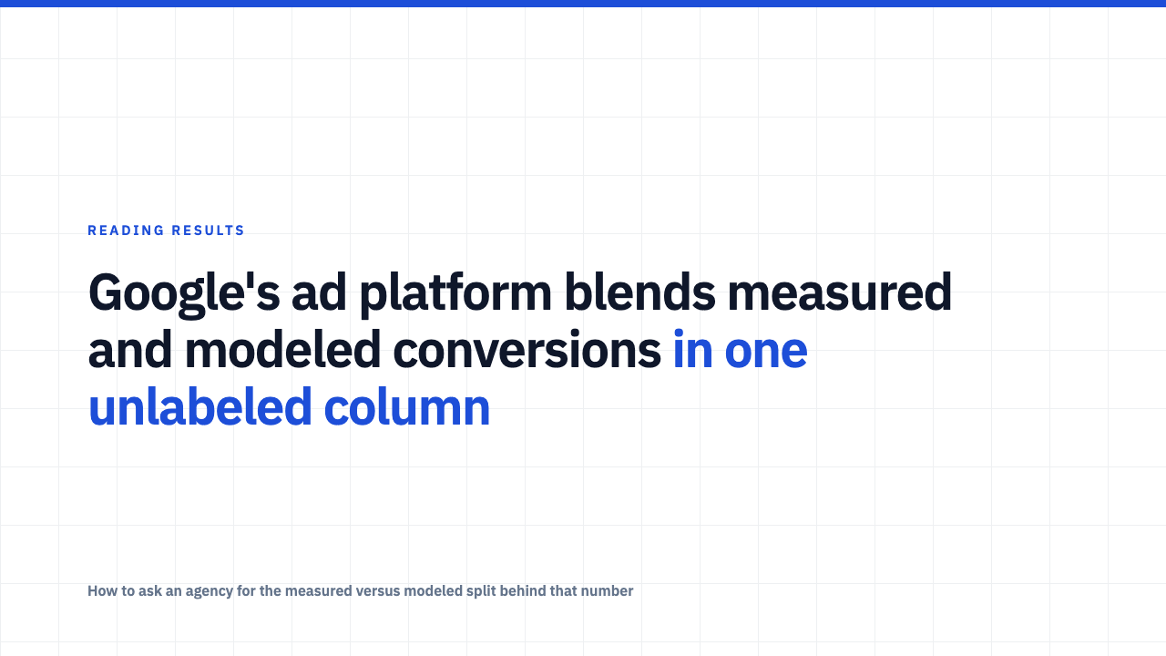 Modeled conversions, reported as if they were measured
