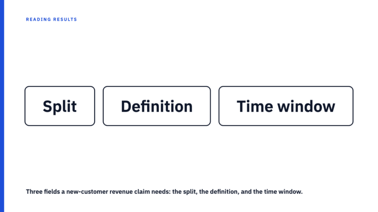 Revenue growth is not the same claim as new customer growth