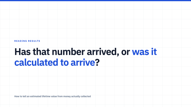 A Projected Number Is Not a Reported Result