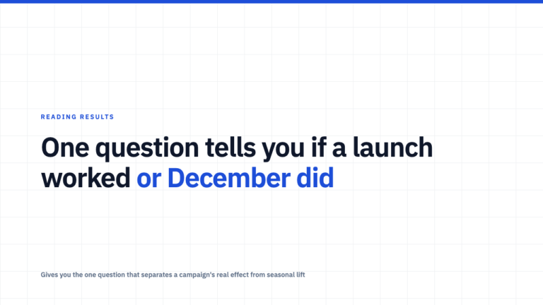 The campaign launched in December, and so did everyone's sales