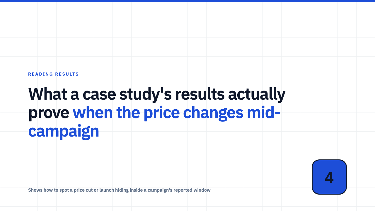 A Price Cut or Launch Mid-Campaign Breaks the Attribution